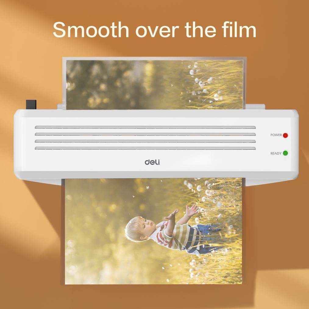 

gs-56 Deli Laminator Mesin Laminating A4 80-125 Mic Laminasi Hot & Cold Foto Dokumen E14378 Hemat