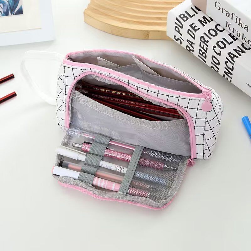 

Tas Pena Kanvas Kapasitas Besar Kotak Alat Tulis Multifungsi