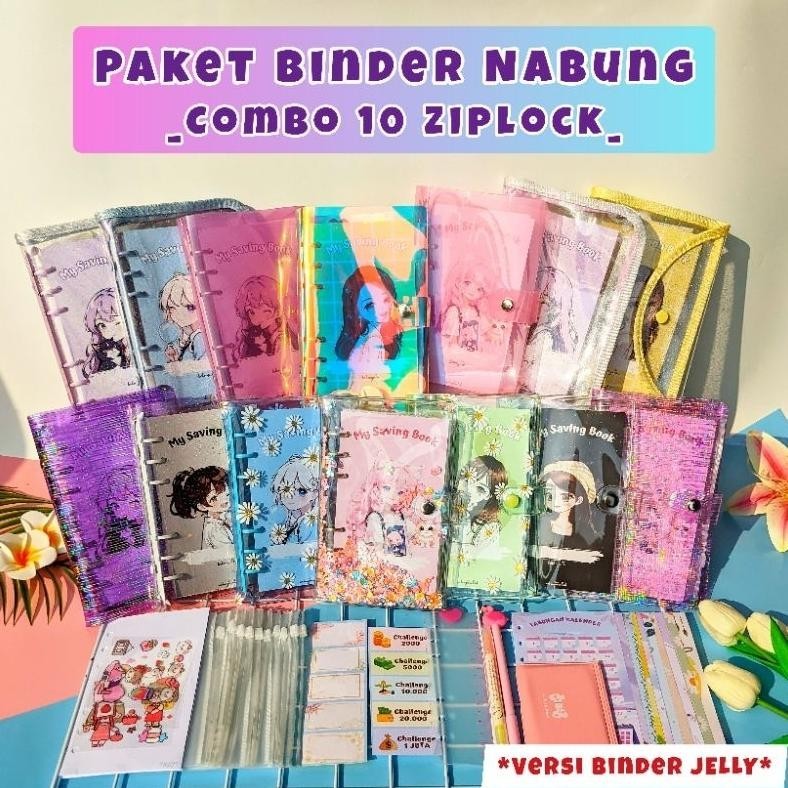 

VD08 [10 Ziplock] Part 1 Paket binder Nabung binder keuangan ukuran A6 Premium