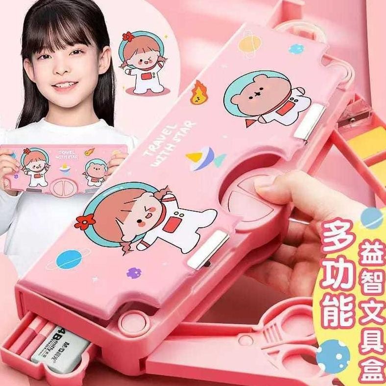 

gj-46 ( zwq ) K001 Kotak Pensil Multifungsi Motif Kartun Untuk Laki Laki Perempuan / Tempat Pensil Serbaguna Anak Sekolah TK SD Berkualitas