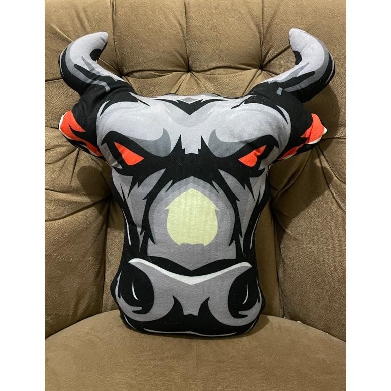 Boneka Kepala Banteng / Boneka Mberot Lampu / Bantal Kepala  Banteng (Lagi Viral)