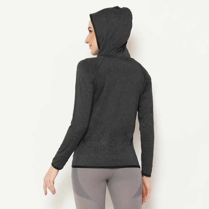 Jaket Olahraga Wanita Fitwear_ID (Running,Sepeda,Gym ) BORDER [BLACK]