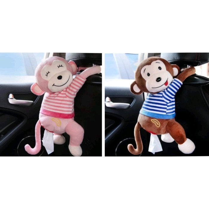 Tempat Tisu Boneka Monyet Gantung/Tempat Tisu Gantung Mobil & Dinding K02
