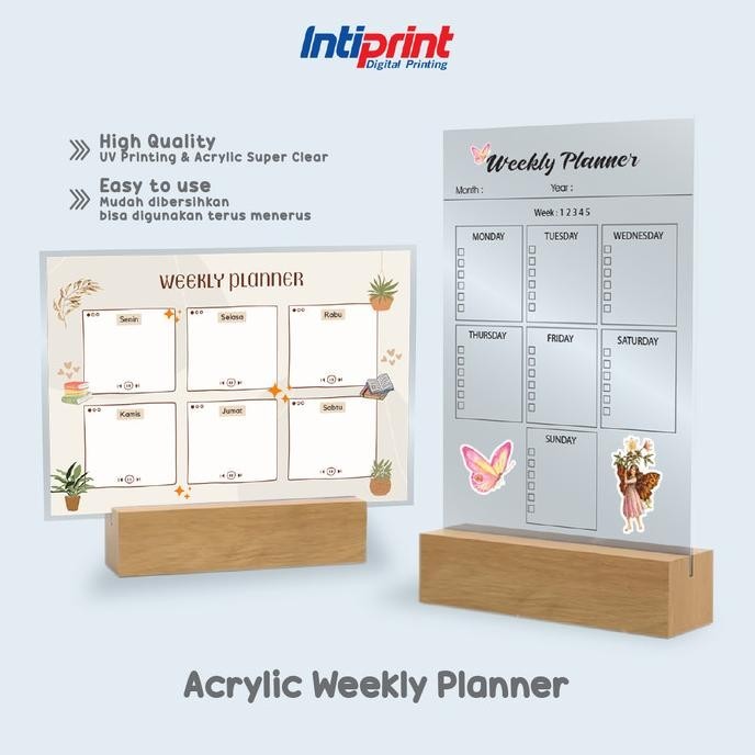 

TERMURAH - Acrylic Weekly Planner Jadwal Mingguan Murah