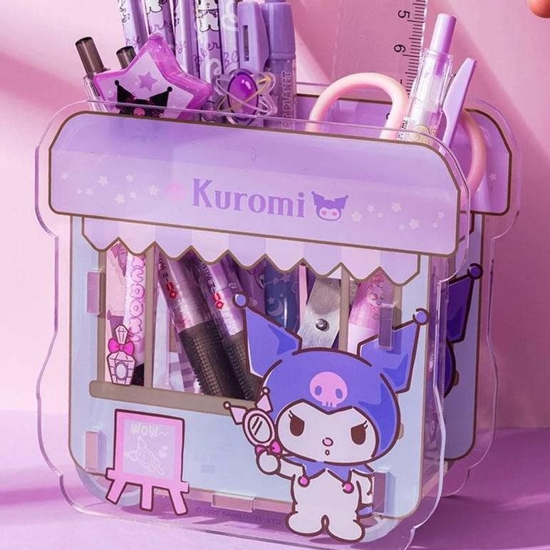 

HM81 Tempat Pulpen Stationery Kotak Penyimpanan Organizer Meja Tempat Pulpen Akrilik Sanrio