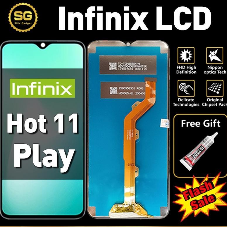 (DISKON) LCD Infinix Hot 11 Play original fullset ori Touchscreen hp Layar ponsel - layar sentuh dig