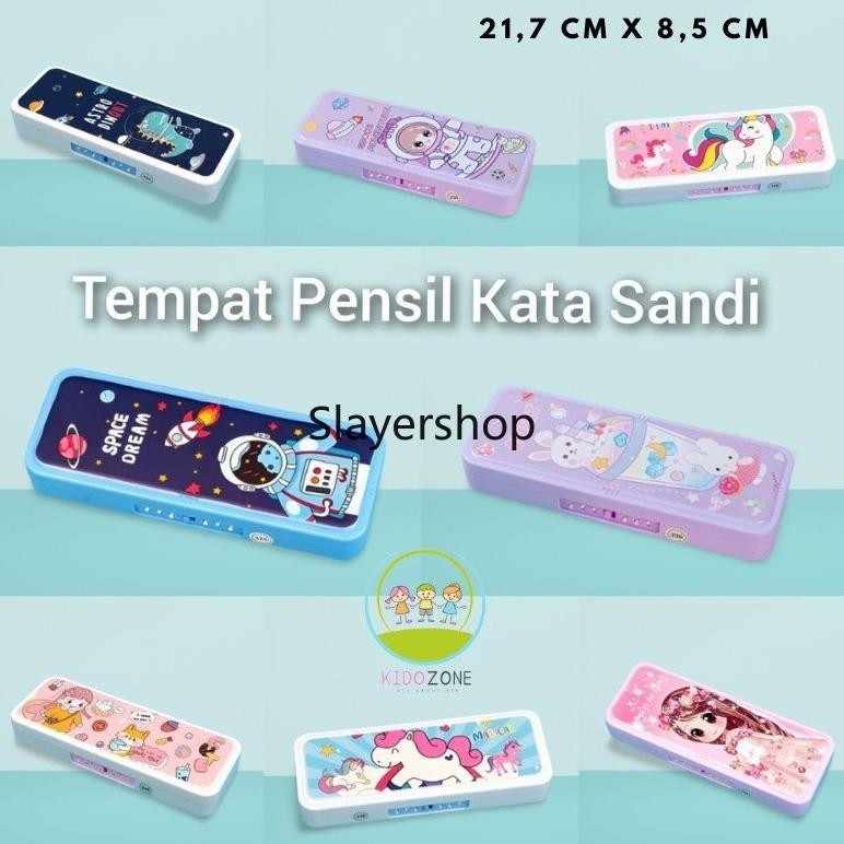 

Kotak Tempat Tepak Pensil Anak Kode Laki Laki Perempuan 2 Layer