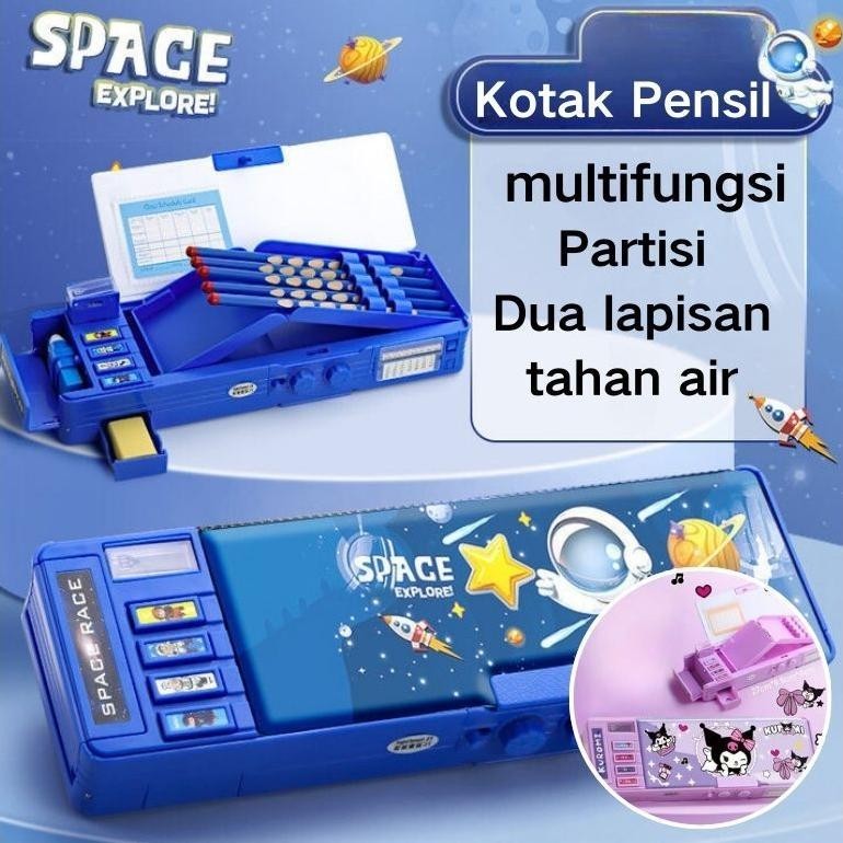 

Penjual LokalKotak Pensil Bahan tahan air kuromi Tempat Pensil Password Multifungsi Lapis Ganda Berkapasitas Besar Lucu Termasuk Rautan Pensil kotak alat tulis