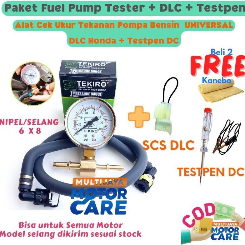 PROMO LENGKAP UNIVERSAL Fuel Pump Tester  Pressure Gauge Alat Cek Pengukur Tekanan Pompa Bensin  Mot