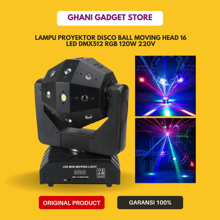 Masih Lampu Proyektor Disco Disko Sorot Panggung Laser Warna - Warni Bola Putar Lighting Lamp