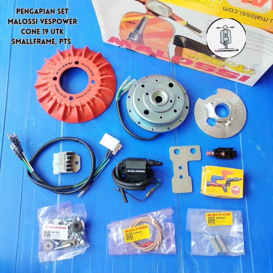 Pengapian Set Malossi Vespower Cone 19 Untuk Vespa Smallframe PTS