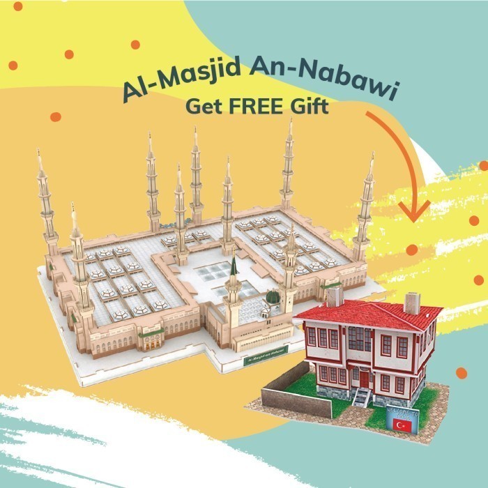 Aru 3D Puzzle Al-Masjid An-Nabawi Mc223H - Original Cubicfun