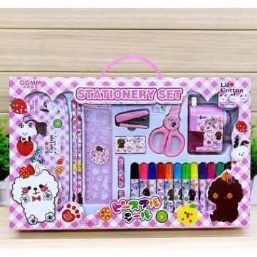 

Set Stationery Pixel Kawai Pink - Perlengkapan Alat Tulis Anak KS88