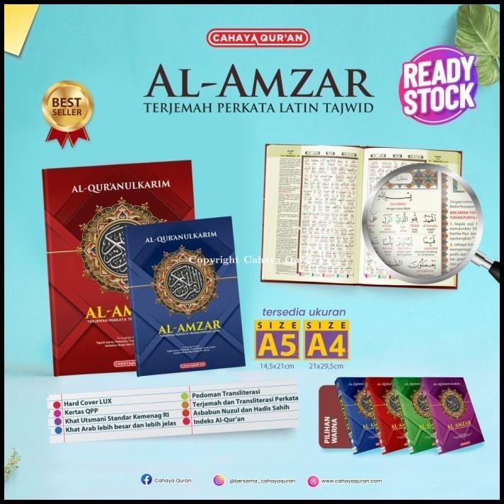 

Alquran Al-Amzar Perkata Latin Tajwid Uk A5, Al Quran Per Kata Tajwid