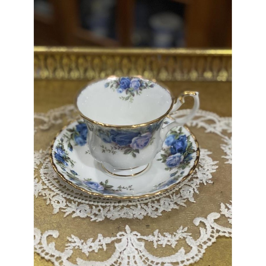 TERMURAH - Royal Albert Tea cup Duo moonlightrose england