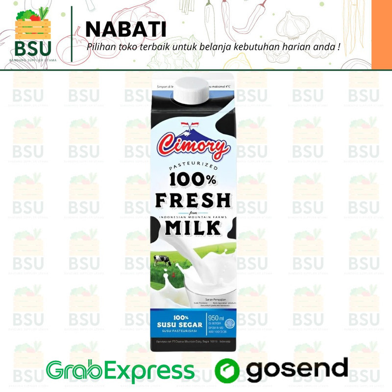 

Susu Fresh Milk / Susu Pasteurisasi Cimory - 950 ml