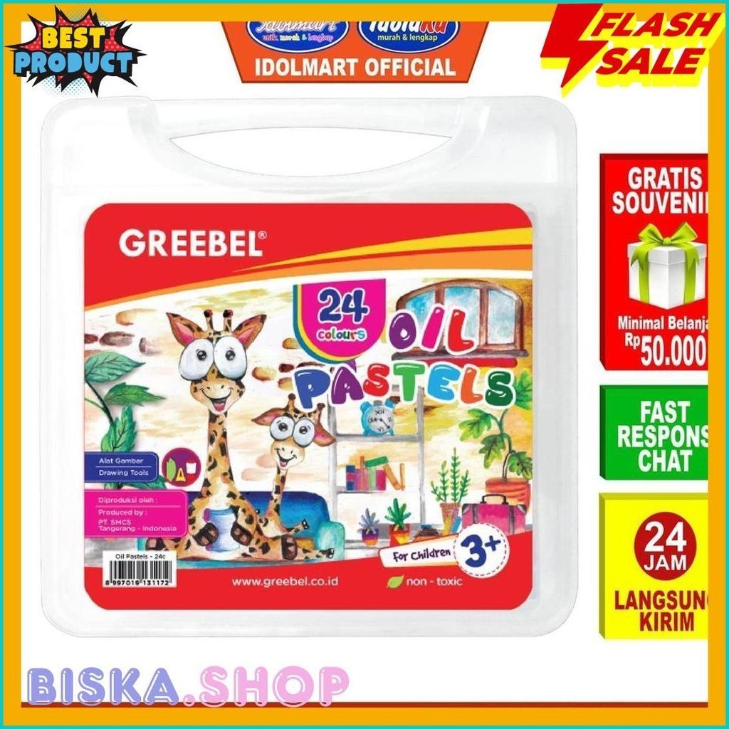 

Greebel Crayon/Krayon Kids Oil Pastel 24 Warna (Order Sebelum Ketinggalan)