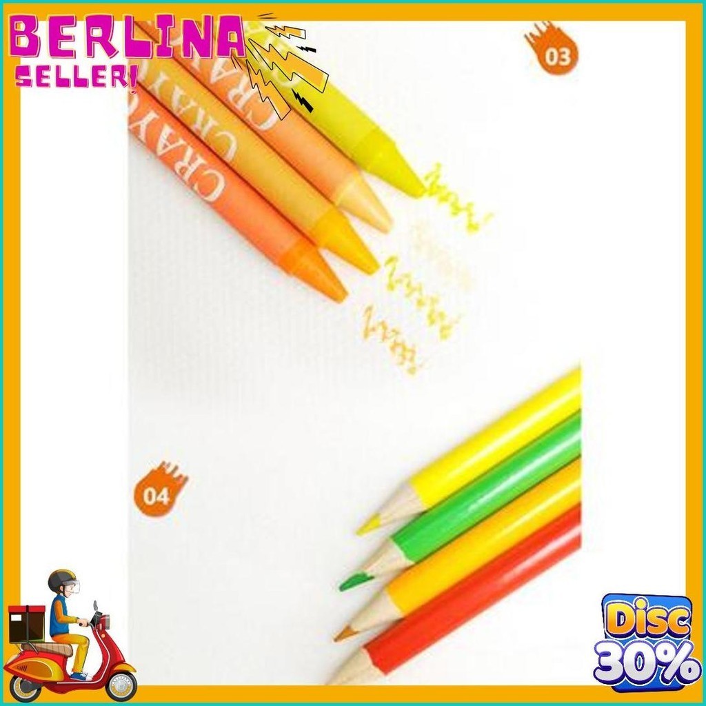 Crayon Set Spidol Warna Pensil Warna Oil Pastel Isi 208 Pcs (Lagi Viral)
