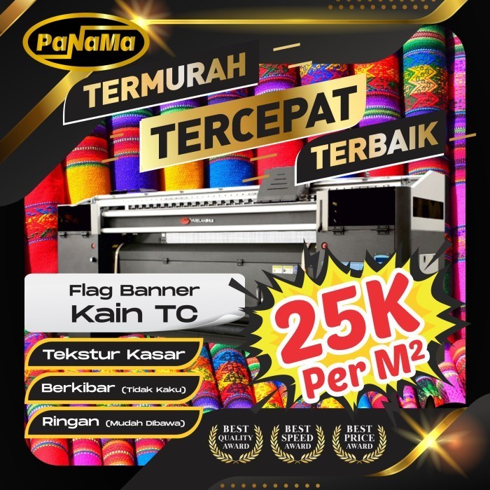 Cetak Spanduk Kain TC / Print Flag Banner / Spanduk Pecel Lele