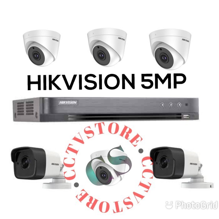 Paket Cctv 8 Channel 5Mp Hikvision 6 Kamera Cctv Hikvision 5Mp