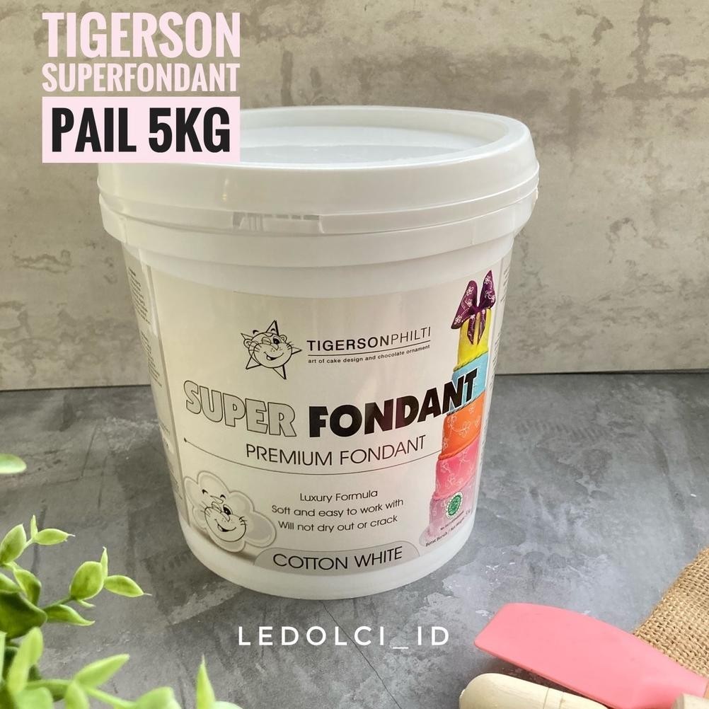 

(DISKON) TIGERSON FONDANT SUPER FONDANT KEMASAN 1 EMBER = 5 KG