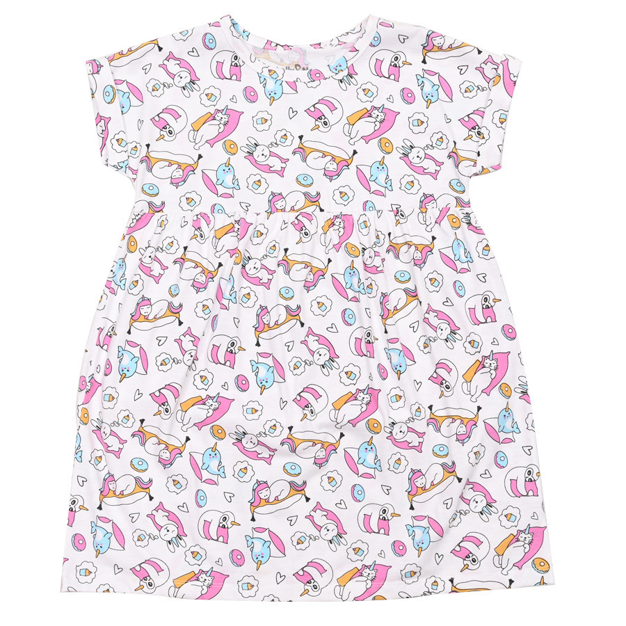 Star (ex Rambla) - Lolly & Noe Baju Lengan Pendek Anak Perempuan Piyama Dress Unicorn