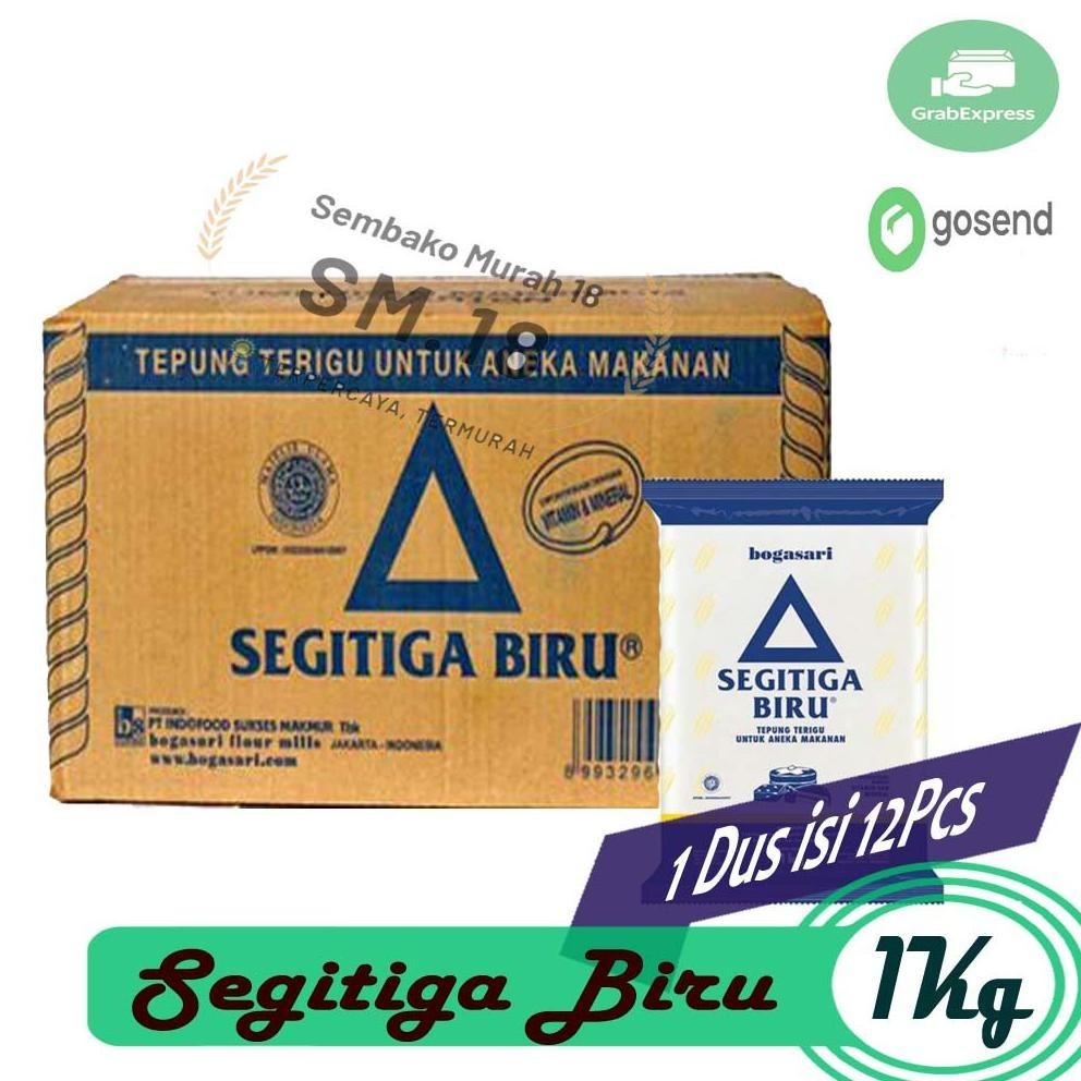 

(DISKON) Tepung Terigu Segitiga Biru 1kg - Grosir Termurah - Per Dus