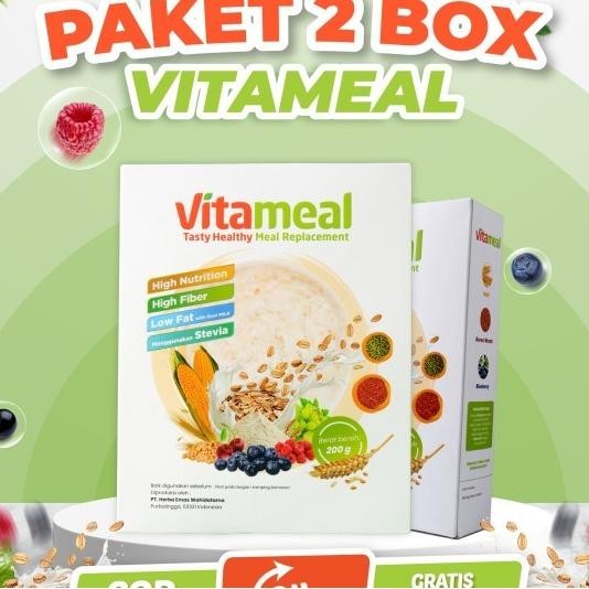 

Vitameal 2 Box Sereal Multigrain Turunkan Gula Darah Cegah Diabetes