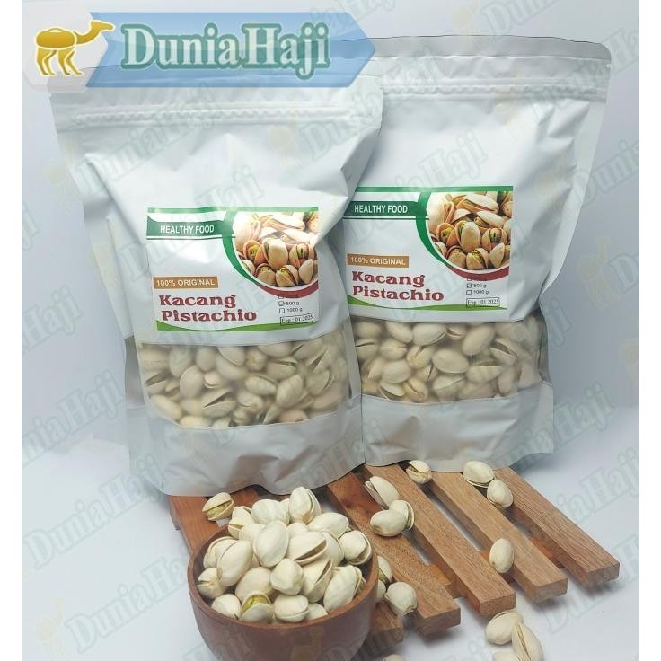 

Kacang Pistachio / Fustuk /Kacang Ketawa Kacang Pistachios Murah 500gr HST