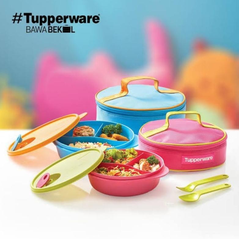 (PROMO BULANAN) Crystalwave Lunch Set / Paket Bekal Tempat Makan Tupperware Original Termuraoh!9