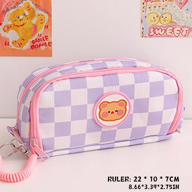 

Promo Tempat Pensil Motif Kotak Pensil Kartun Beruang Sleting Korea Aesthetic Lucu Import / Pencil Case/Premium/Plaid / Zipper/ Kompartmen/ Imut/Kotak/ Cute Viral
