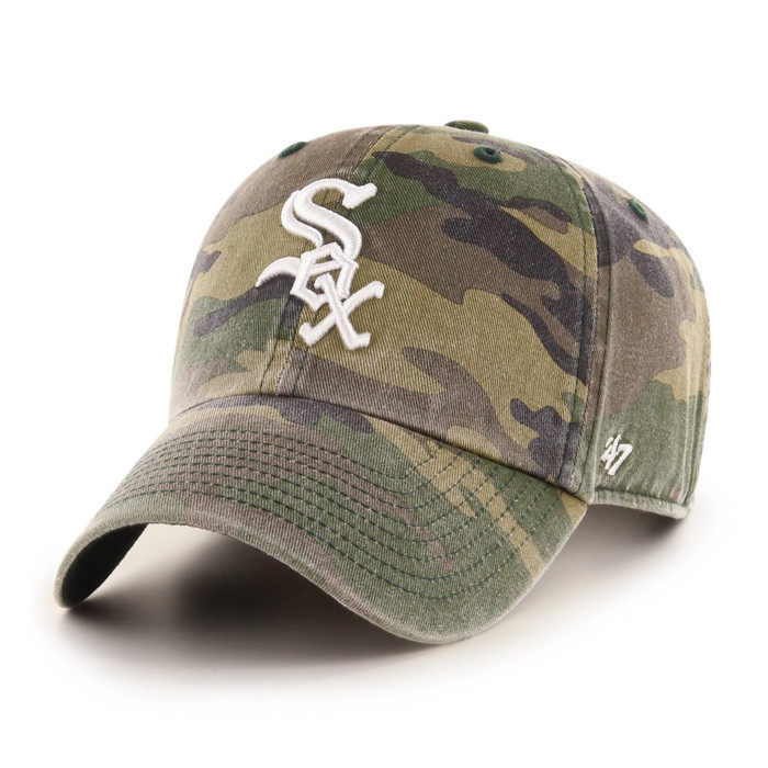 Berkualitas Topi Original 47 Brand Clean Up Chicago White Sox Camo