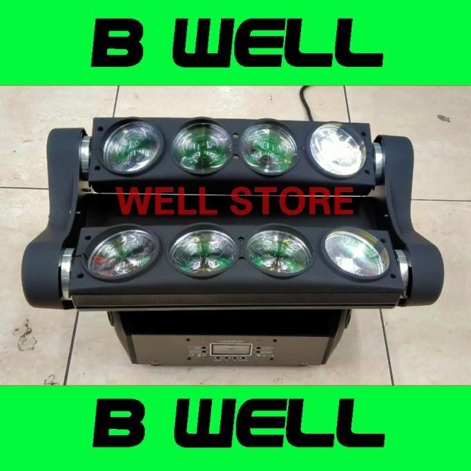 Lampu Spider Moving Head 8X10W Rgbw