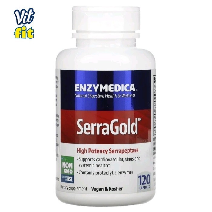 

Enzymedica SerraGold High Potency Serrapeptase - 120 Capsules K02