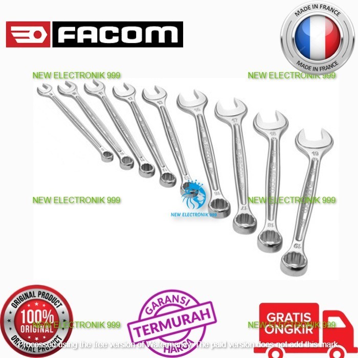 FACOM COMBINATION WRENCH METRIC SET 440.JE9 FM0004509