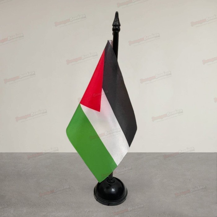 .........] Bendera Meja Palestina + Tiang Pataka Meja