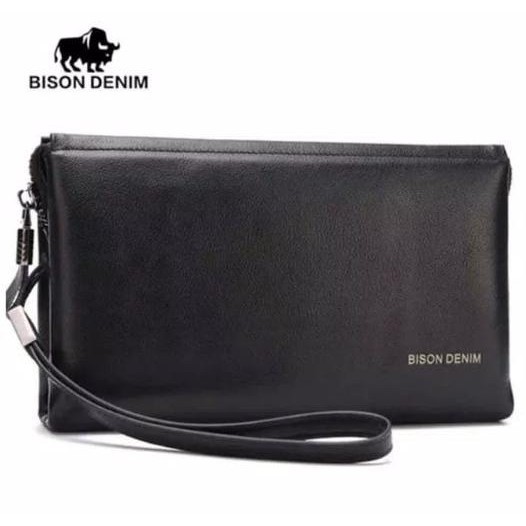 Bison Denim-Handbag Pria Clutch Bag Luxury (BISON N2257-2B)
