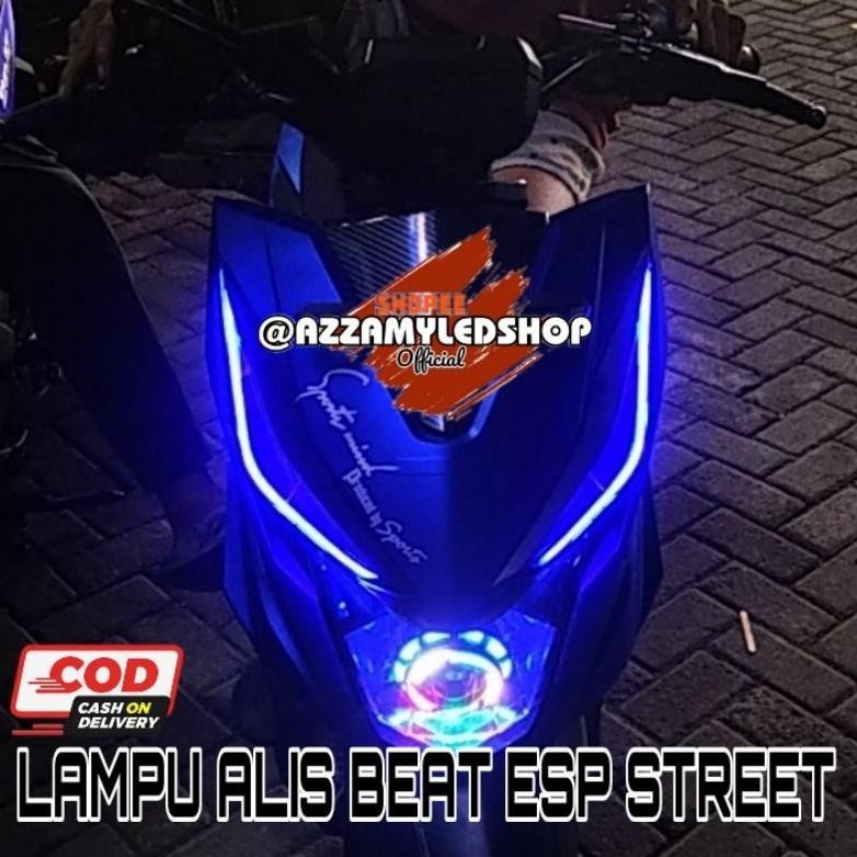 Boss Lampu Alis Led Drl Alis Flexible Lentur Beat Esp Beat Street Honda Beat No Bintik Terang Berkua