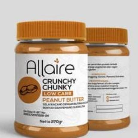 

Allaire Crunchy Chunky Peanut Butter Selai Kacang Keto Friendly