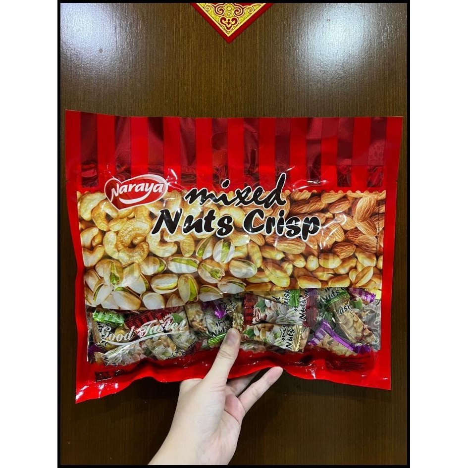 

Naraya Mixed Nuts Crisp Permen Kacang Enting-Enting 400Gr