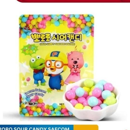 

Permen Pororo Sour Candy Permen Asam Rasa Buah 45G Korea Saecom Dalcom