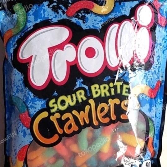 Trolli Sour Glow Worms Candy Halal Permen Asam Glowworms