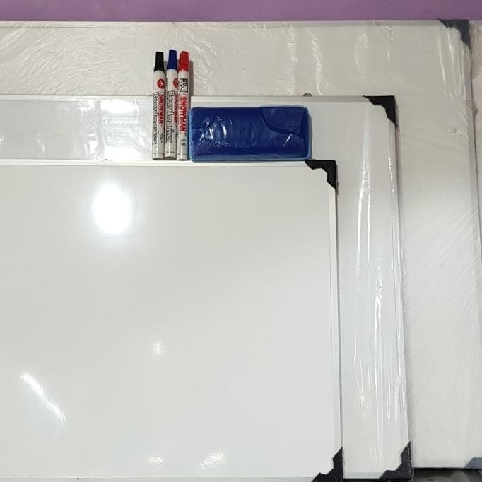 Papan Tulis Whiteboard dan Kapur Ukuran 60x80