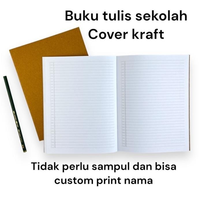 

Buku tulis sekolah Garis 38 lembar paket 10 pcs tidak perlu sampul