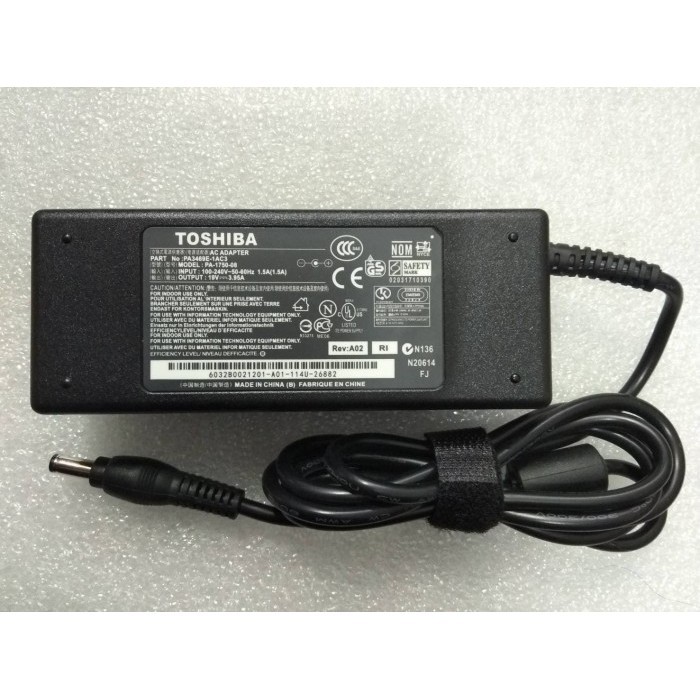Adaptor Charger Cas Laptop Toshiba 19V 3,95A Original New