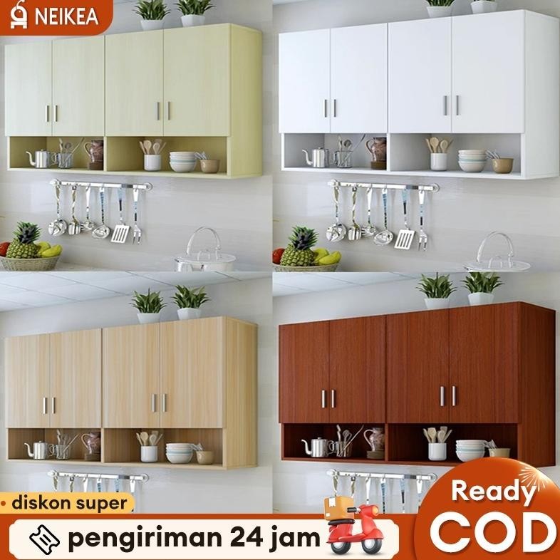 Kitchen Set 4Pintu Lemari Dapur Gantung Kabinet Dapur Atas Kayu Rak Gantung Dapur Rak Dinding Lemari