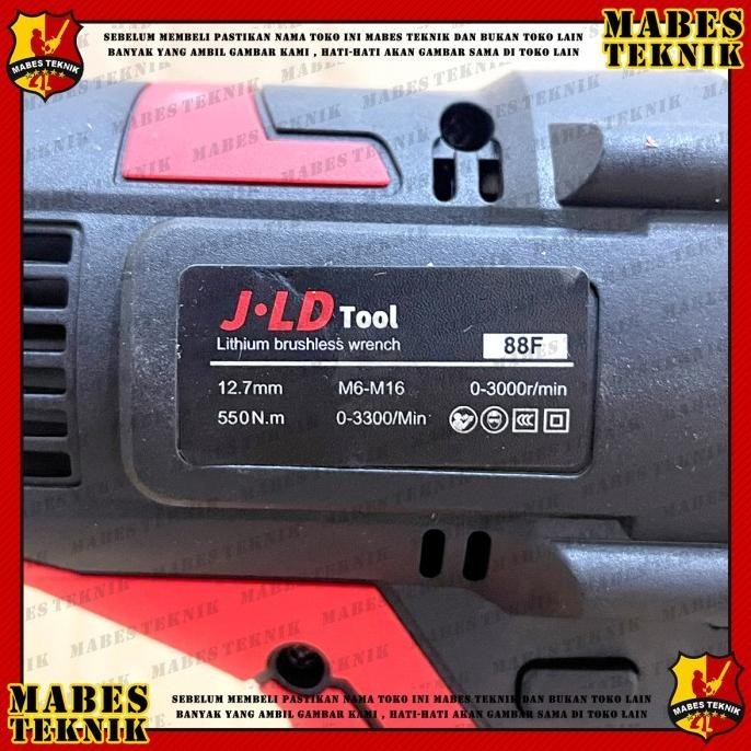 [ Bv ] Corldess Impact Wrench Jld Jv88 550Nm-1000Nm Koper 2 Buah Baterai 48V  Ready