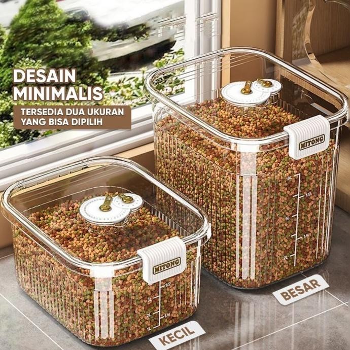 PT 5kg/10kg Pet Food Storage/ Toples Makanan Kucing/Tempat GT