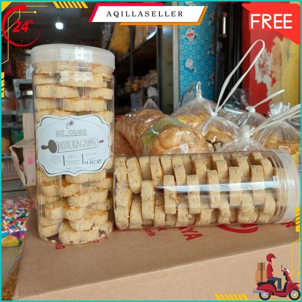 

Kue Kacang Bu Odeh 700Gr Toples 1000Ml Bisa Cod