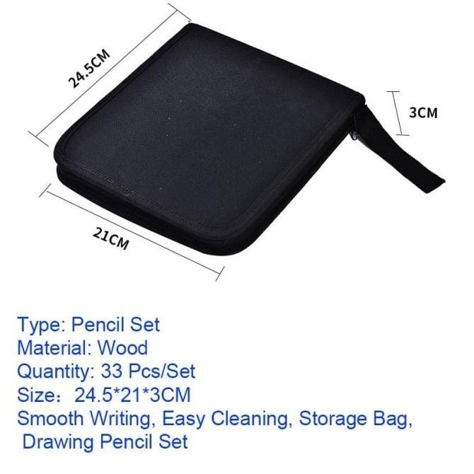 

Premium 33PCS/Set Pensil Pisau Penghapus dan Pensil Gambar Keperluan Sekolah High Quality